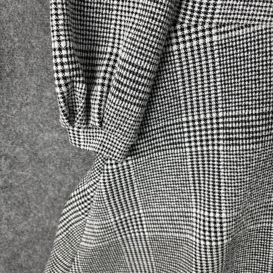 Sharagano 连衣裙女式 Petite 10P 黑色白色千鸟格格子修身喇叭针织 — 第 4/4 张图片