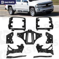 Front Bumper Support Mount Bracket Set For 2016-2018 Chevrolet Silverado 1500