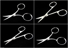 Embroidery and Decoupage Scissors - Curved or Straight Blades with Wide Bow Grip