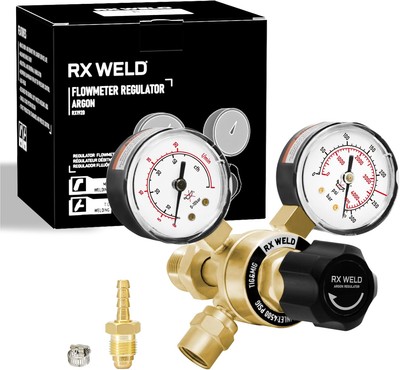 RX WELD Argon/CO2 Regulators Gauges Gas Welding, Regulator for MIG and TIG,... 