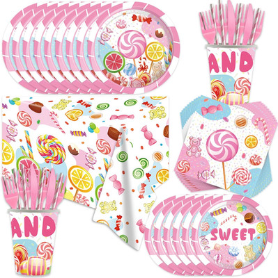 141Pcs Candyland Birthday Party Decorations for 20 Guests - Candy Land Lollipop