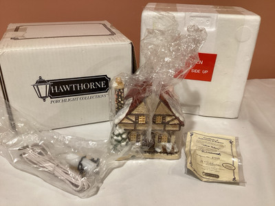 M.J. Goebel Hummel Light Up Bavarian  Village Bakery  Christmas New In Box, COA