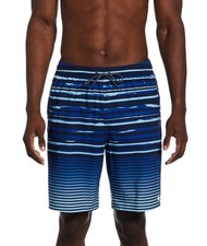 Nike Men's Fade Stripe Breaker 9" Swim Trunks Size Small Midnight Navy NWT