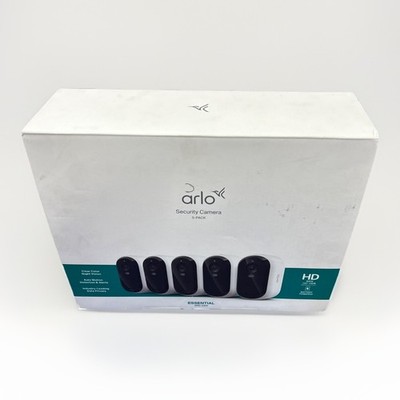 Arlo Essential 3rd Gen 5 Pack Wireless Security Cameras HD Video 2 Way Audio