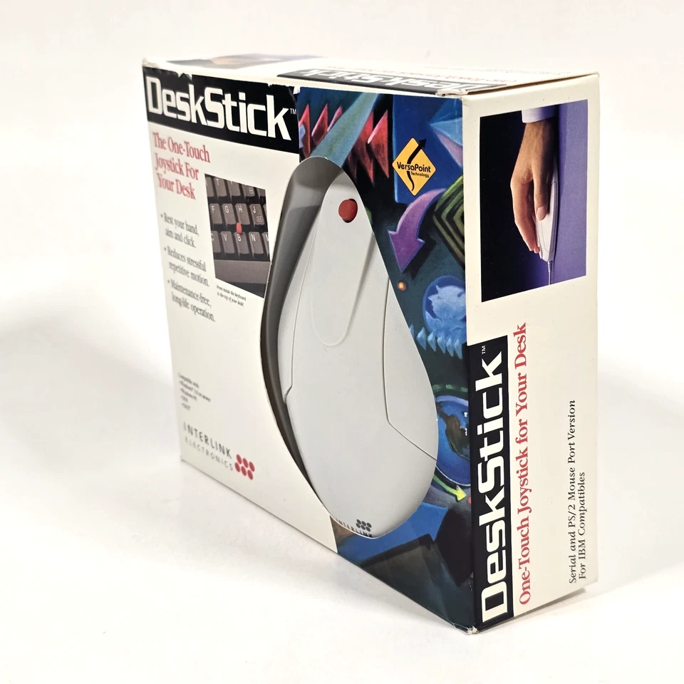 VINTAGE INTERLINK DESKSTICK MOUSE THINKPAD NUB JOYSTICK 1995 IN BOX RARE 90's - Image 4 of 4