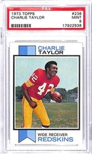 1973 Topps #236 Charley Taylor Washington Redskins Football Card PSA 9 MINT