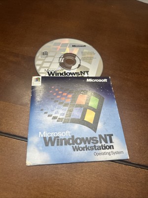 Vintage Microsoft Windows NT Workstation OS Version 4.0 w/ CD Key