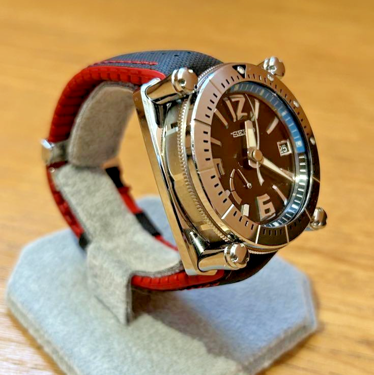 Seiko Galante SBLA071 Spring Drive 44mm Watch Black MOP Dial