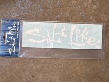 White Salt Life Decal Surface Mount Sticker 6.5 Signature White