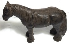 Vintage Cast Iron Clydesdale Draft Horse 5  Tall