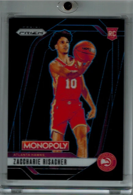2024 Prizm Monopoly Black Zaccharie Risacher 1/1 Rookie RC 1 OF 1 Atlanta Hawks