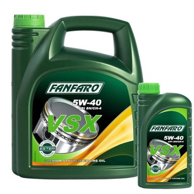 5 Liter FANFARO VSX 5W-40 ACEA A3/B4 API SN/CH-4 JASO MA2 Motoröl Engine Oil Öl