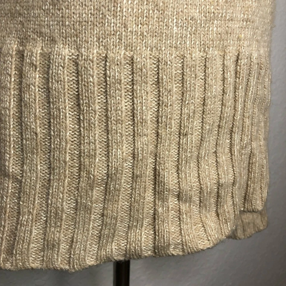 Yansi Fugel tan cream camel wool silk blend turtleneck sweater size Medium - Image 4 of 4