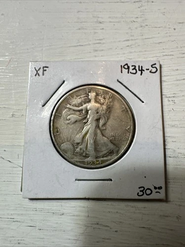 1934S Walking Liberty Half Dollar F+