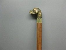 Heavy Solid Feeling Brass Boxer Dogs Head Walking Stick Cane Topper Handle Gifts