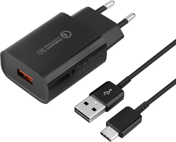 Usb LadegeräT 18W SchnellladegeräT 3A Quick Charge 3.0 Mit Ladekabel FüR Samsung-image