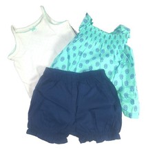 Carters 3 Piece Girl Diaper Cover Set Mint Geo Print, Mint 6 Months 