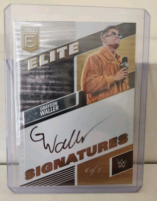 Grayson Waller 2023 WWE Elite Signatures Black Ink Parallel Auto Autograph 1/1 