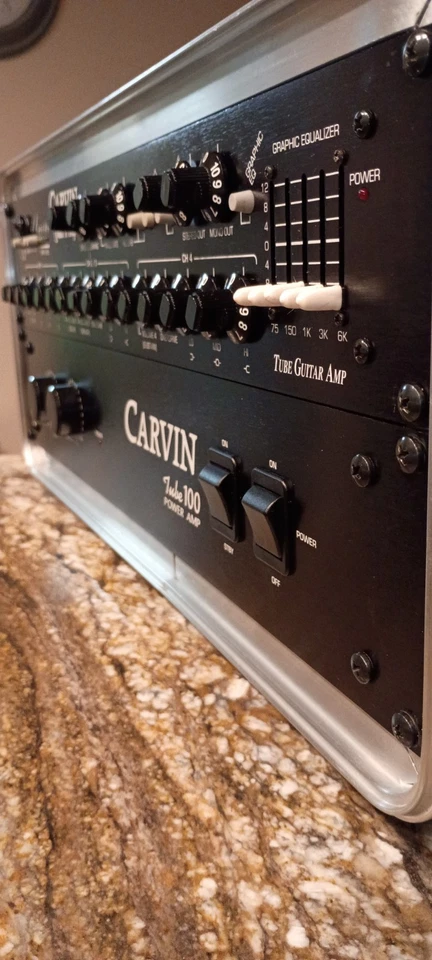Rare Carvin Quad x Preamp and T100 Tube Combo In SKB 4U Shock Mount Case *MINT* - Image 4 of 4
