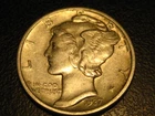 1937-P 90% Silver Mercury Head Dime AU ^^^^^