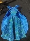 VTG 1984 Barbie Oscar de la Renta Collector Series V #9259 Blue Gown Cape Shoes