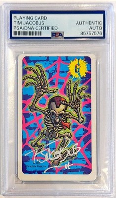 1995 Tim Jacobus Goosebumps Board Game Signed Auto Playing Card PSA DNA (A)