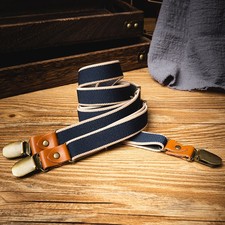 Elastic Retro Anti-Slip 3-Clip Trouser Braces for Men Suspenders Dinner Suit