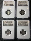4-NGC PF 69 Ultra Cameo Silver Roosevelt Dimes. 2000 and 2002-2004 San Francisco