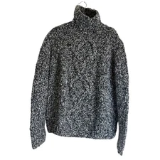 Todd Snyder Men's Cable Knit Cotton & Linen Crew Neck Sweater - Size Medium