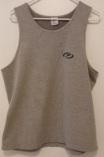 Men's Speedo Tank Top/Muscle Shirt XL, Waffle Knit Gray, VINTAGE