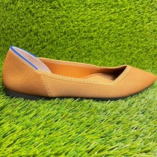 Rothy's The Point Womens Size 8 Amber Casual Classic Slip On Ballet Flats Shoes