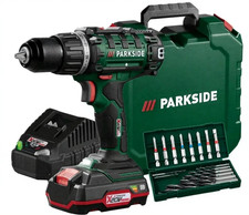 Parkside 20V Cordless Drill Driver Complete Set Included 2Ah Battery and Charger