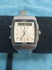 Vintage 1981 Seiko Mens Watch SilverWave Analog/Digital White Face H557-542A