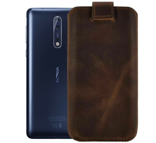 Nokia 8 Hülle Leder Tasche Suncase Schutz Kappe Cover Leder Etui in 16 Farben - Photo 2/19