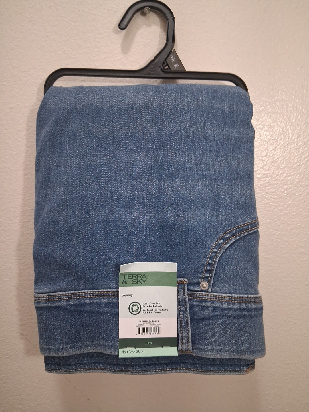 Womens Size 4X 28W-30W Terra & Sky Pull On Jeggings Skinny High Rise NWT