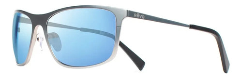 Revo Sunglasses MERIDIAN Satin Chrome Frame / Blue Water POLARIZED Lens RE1194