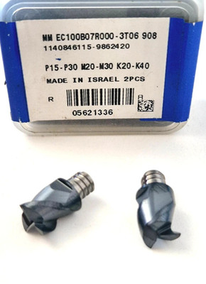 ISCAR MM EC100B07R000-3T06 IC908 Solid Carbide Endmill Heads with 45° Helix