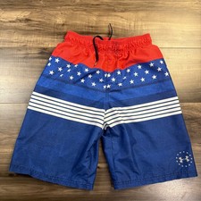 Under Armour Boys swim trunks YLG America Red White Blue