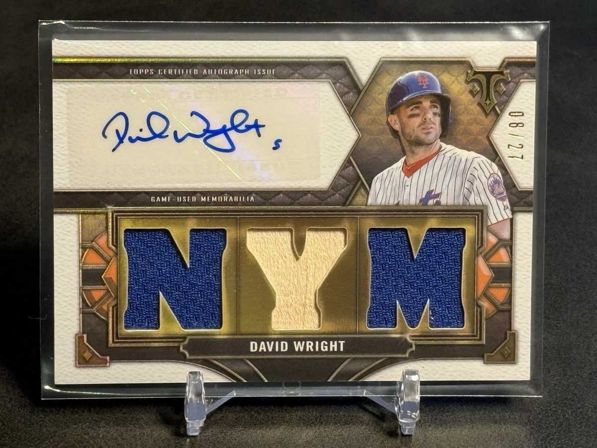 Topps David Wright Autographed Baseball Sports Trading Cards