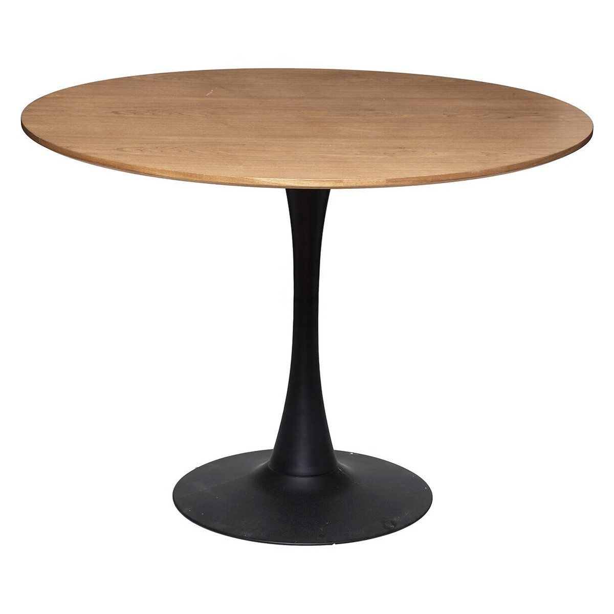 Table à manger design Elias 102cm naturel bois rond séjour scandinave