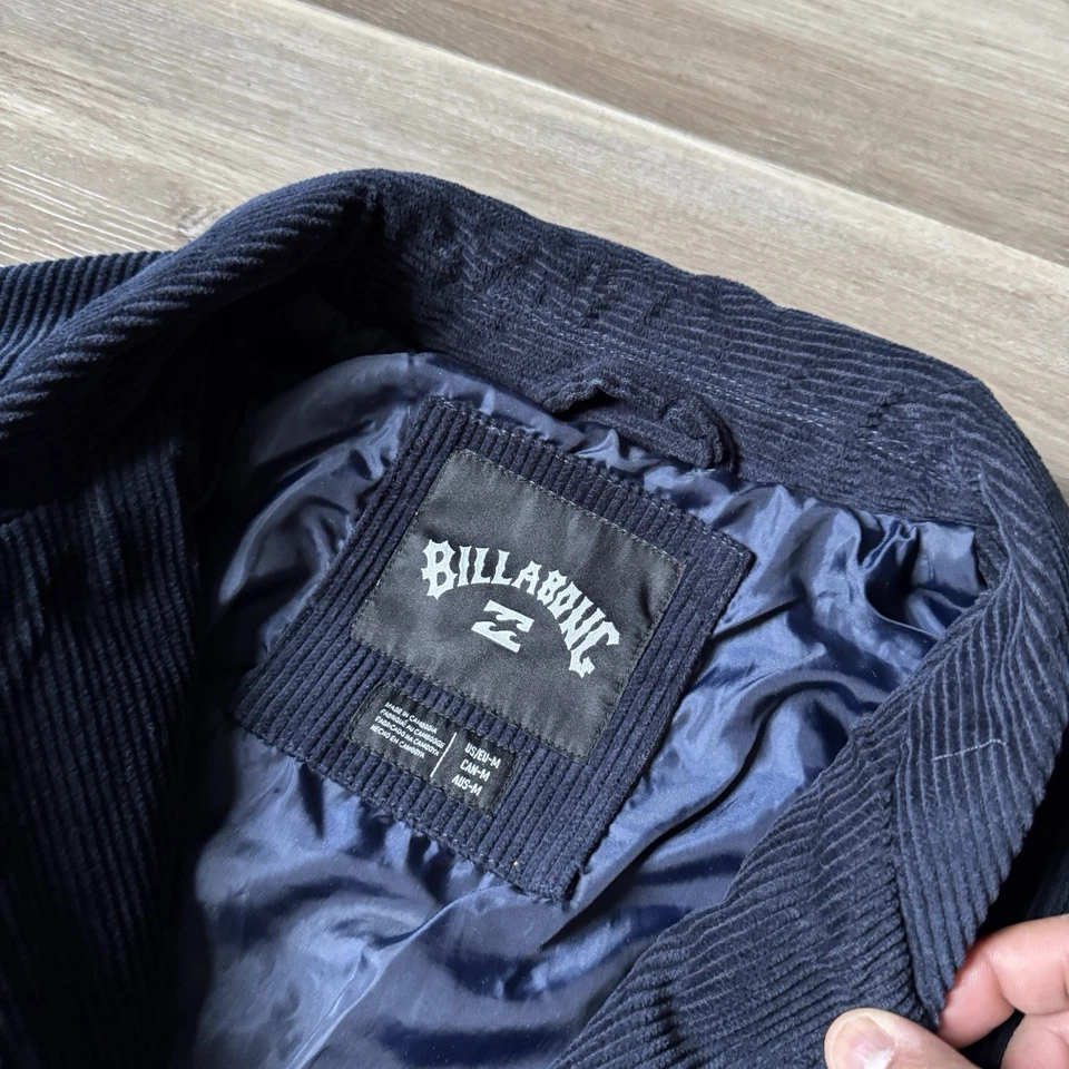 Chaqueta Billabong Mike Azul Marino Pana Cremallera Completa Ropa de Trabajo Talla Mediana Usada 1x Foto 4 de 4