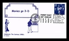 DR JIM STAMPS US COVER MOVIES GO 3-D 1950S CELEBRATE CENTURY FIRST DAY ISSUE