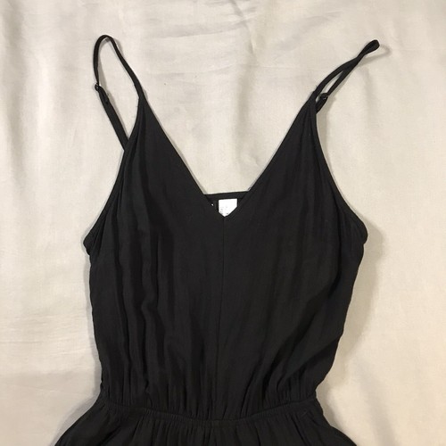 Pagliaccetto H&M diviso donna 4 nero scollo a V viscosa cinturino regolabile - Foto 2 di 12