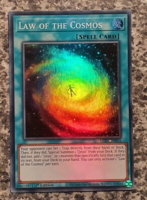 Yugioh Misprint Law of the Cosmos LED7-EN035 Super Rare 1st Edition 2020 MINT