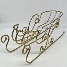 Metal Santa Sleigh Sled Table Top Christmas Holiday Centerpiece Decor