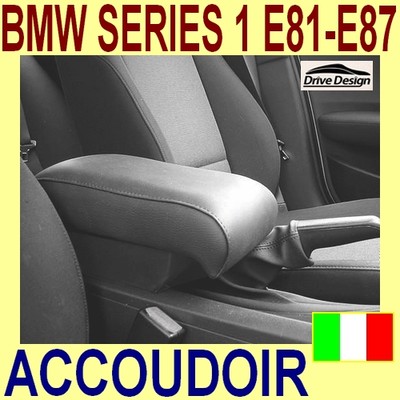 Accoudoir Slider Réglable Pour BMW Série 1 E87 (2004-2011) - Noir Similicuir - Montage Facile
