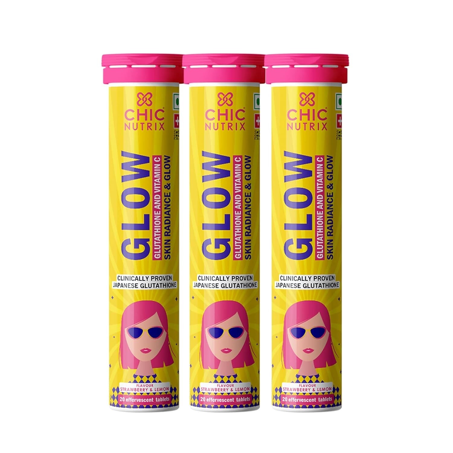 Chicnutrix Glow 500mg Japanese Glutathione & Vit. C Tablets Skin Glow & Radiance