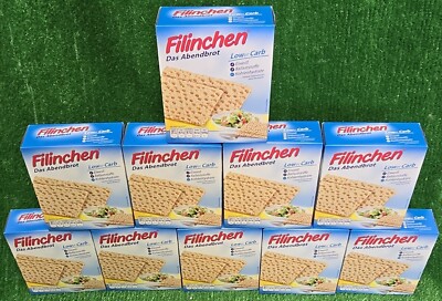 (24,50 /kg) 10x Filinchen Das ABENDBROT low carb OSTPRODUKT Knäckebrot Versand0 