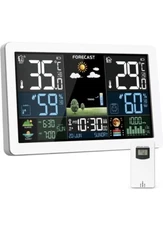Brataste HD Color Display Weather Station For Indoor And Outdoor Large Screen