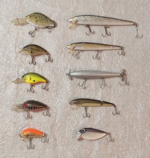 Lot of 10 Mixed Vintage Rapala, Rebel, Storm ...